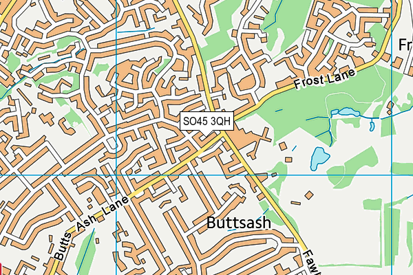 SO45 3QH map - OS VectorMap District (Ordnance Survey)