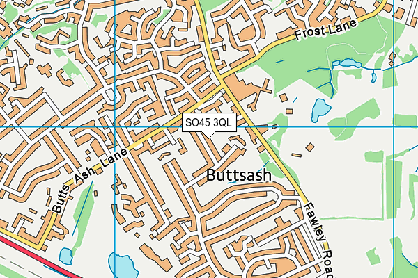 SO45 3QL map - OS VectorMap District (Ordnance Survey)