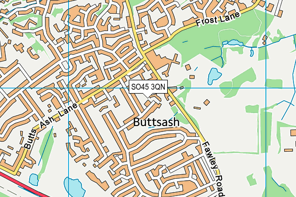 SO45 3QN map - OS VectorMap District (Ordnance Survey)