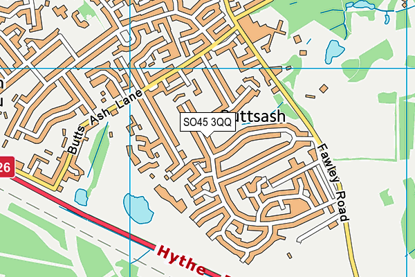 SO45 3QQ map - OS VectorMap District (Ordnance Survey)