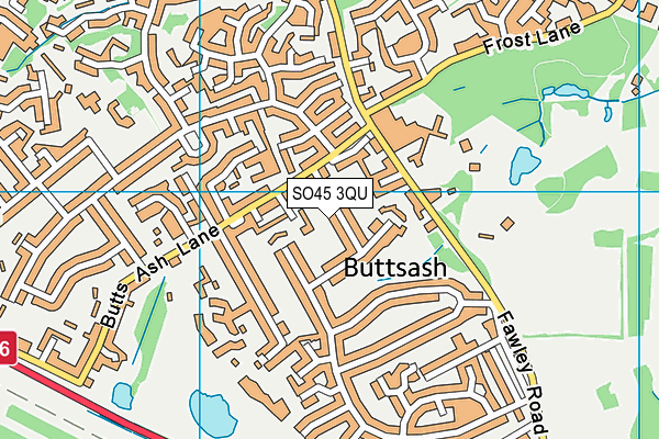 SO45 3QU map - OS VectorMap District (Ordnance Survey)