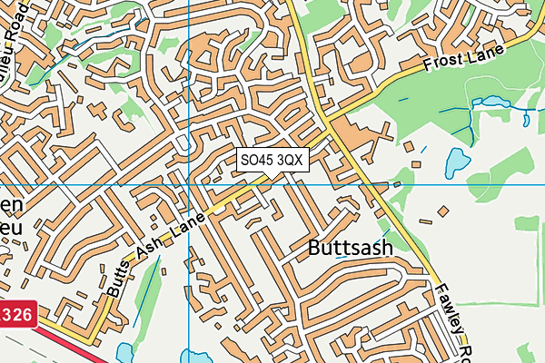 SO45 3QX map - OS VectorMap District (Ordnance Survey)
