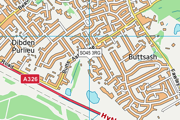 SO45 3RG map - OS VectorMap District (Ordnance Survey)