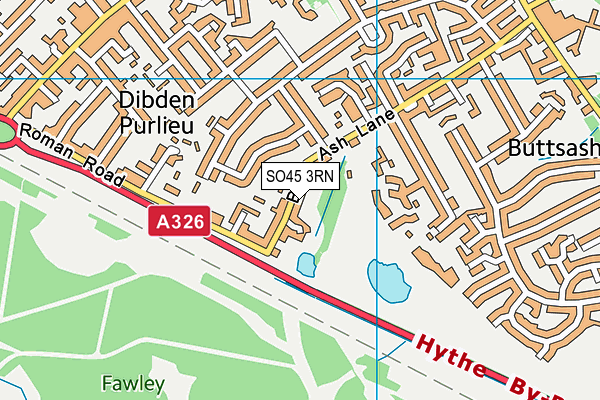 SO45 3RN map - OS VectorMap District (Ordnance Survey)