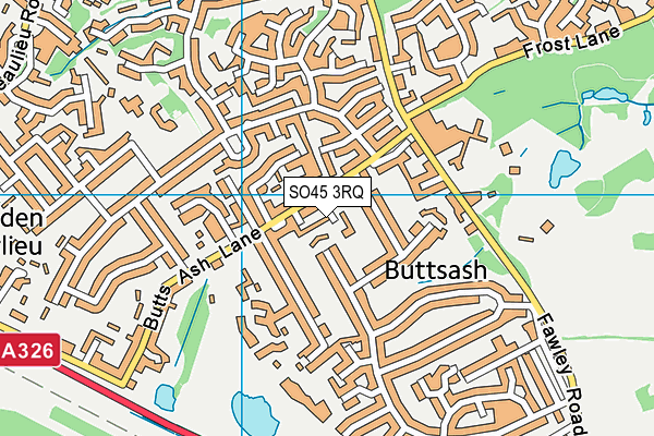 SO45 3RQ map - OS VectorMap District (Ordnance Survey)