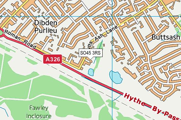 SO45 3RS map - OS VectorMap District (Ordnance Survey)