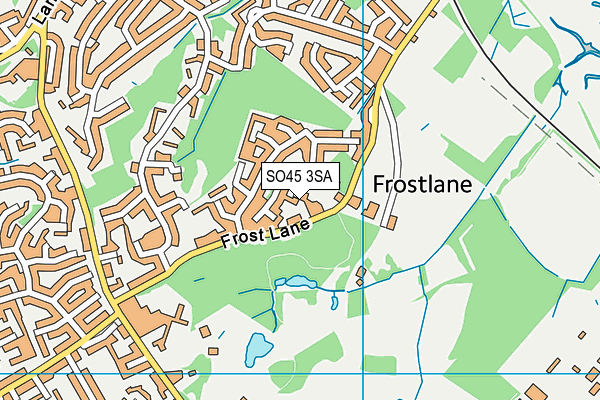 SO45 3SA map - OS VectorMap District (Ordnance Survey)