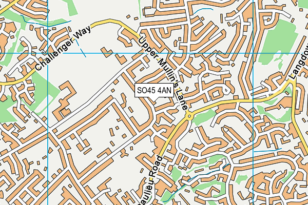 SO45 4AN map - OS VectorMap District (Ordnance Survey)