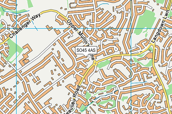 SO45 4AS map - OS VectorMap District (Ordnance Survey)