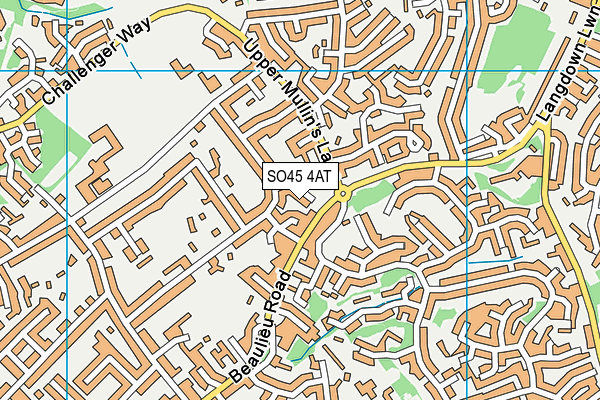 SO45 4AT map - OS VectorMap District (Ordnance Survey)