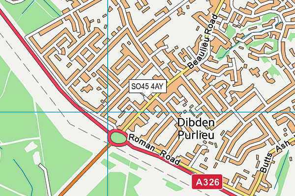 SO45 4AY map - OS VectorMap District (Ordnance Survey)