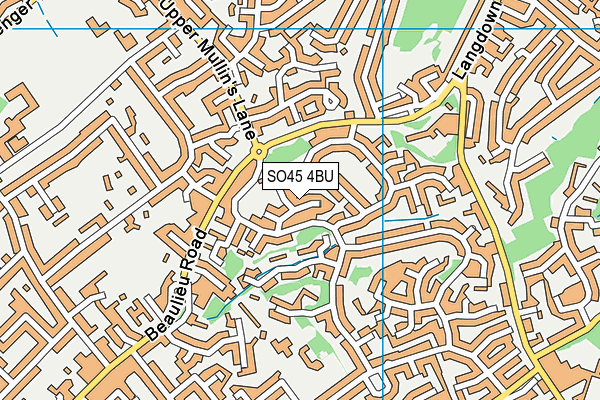 SO45 4BU map - OS VectorMap District (Ordnance Survey)