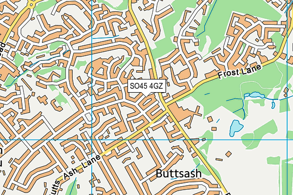 SO45 4GZ map - OS VectorMap District (Ordnance Survey)