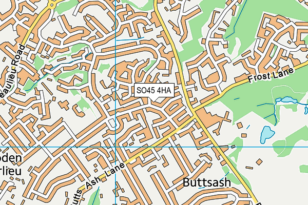 SO45 4HA map - OS VectorMap District (Ordnance Survey)