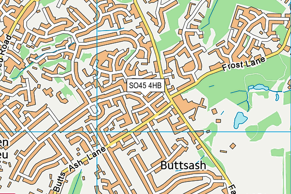 SO45 4HB map - OS VectorMap District (Ordnance Survey)