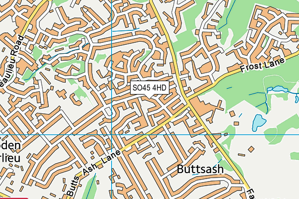 SO45 4HD map - OS VectorMap District (Ordnance Survey)