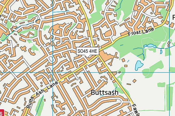 SO45 4HE map - OS VectorMap District (Ordnance Survey)