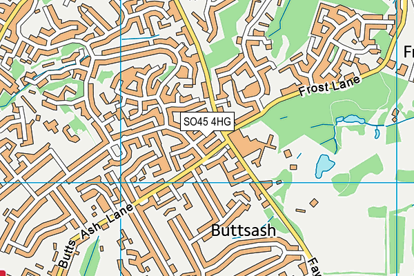 SO45 4HG map - OS VectorMap District (Ordnance Survey)