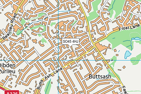 SO45 4HJ map - OS VectorMap District (Ordnance Survey)