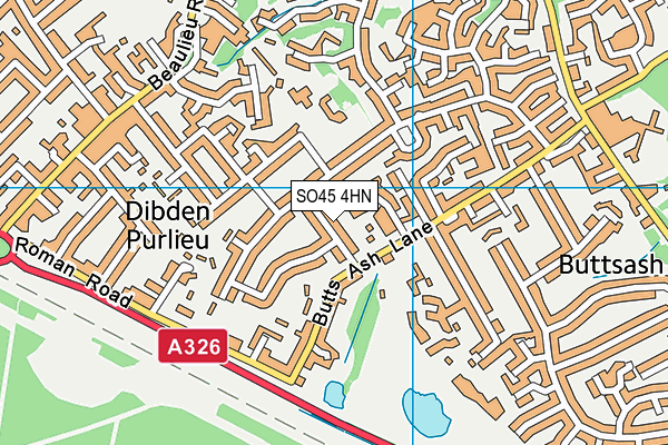 SO45 4HN map - OS VectorMap District (Ordnance Survey)