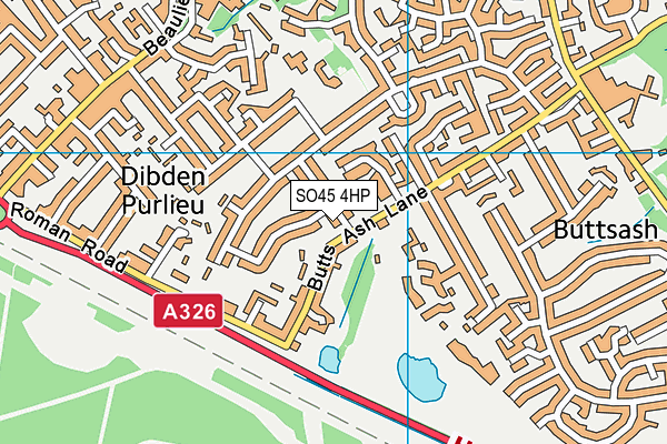 SO45 4HP map - OS VectorMap District (Ordnance Survey)