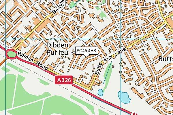 SO45 4HS map - OS VectorMap District (Ordnance Survey)