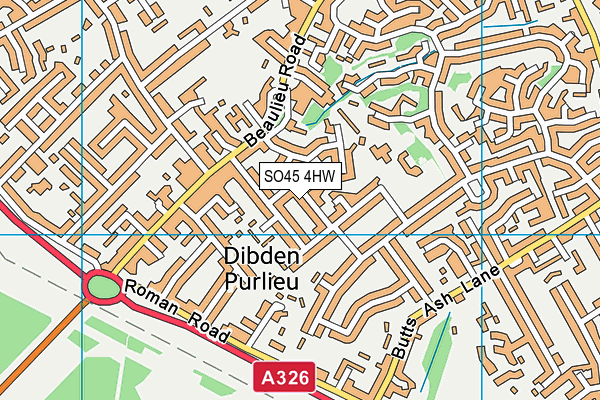 SO45 4HW map - OS VectorMap District (Ordnance Survey)