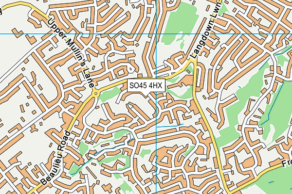 SO45 4HX map - OS VectorMap District (Ordnance Survey)