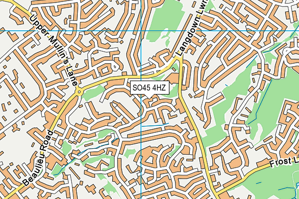 SO45 4HZ map - OS VectorMap District (Ordnance Survey)