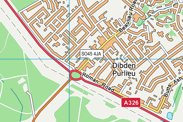 SO45 4JA map - OS VectorMap District (Ordnance Survey)