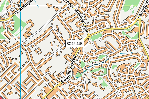 SO45 4JB map - OS VectorMap District (Ordnance Survey)