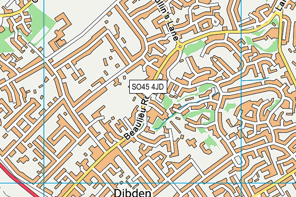 SO45 4JD map - OS VectorMap District (Ordnance Survey)