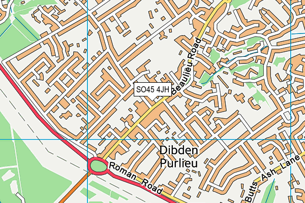 SO45 4JH map - OS VectorMap District (Ordnance Survey)