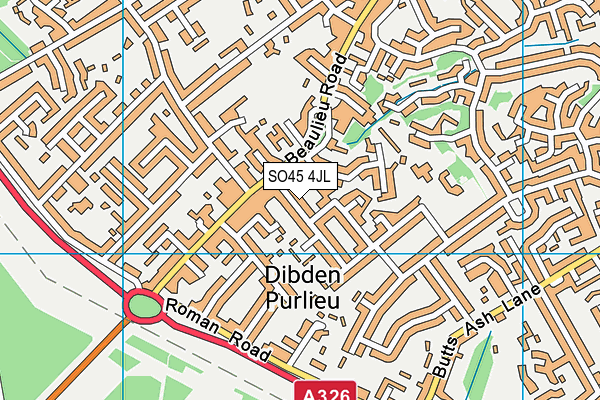 SO45 4JL map - OS VectorMap District (Ordnance Survey)