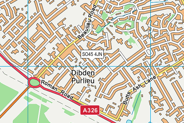 SO45 4JN map - OS VectorMap District (Ordnance Survey)