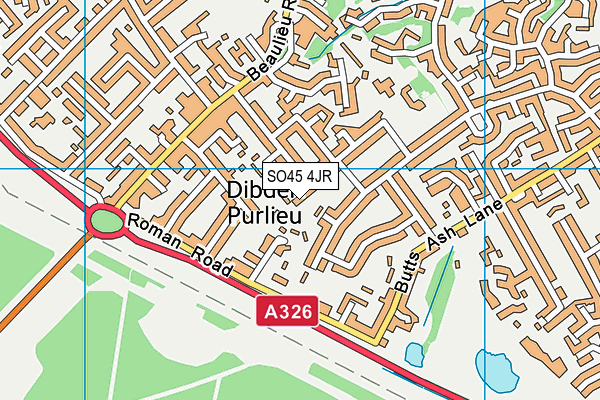 SO45 4JR map - OS VectorMap District (Ordnance Survey)