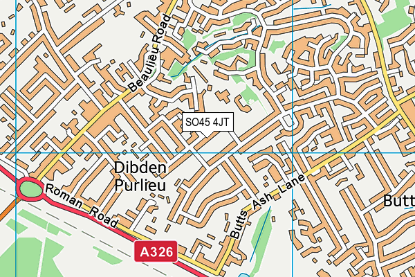 SO45 4JT map - OS VectorMap District (Ordnance Survey)