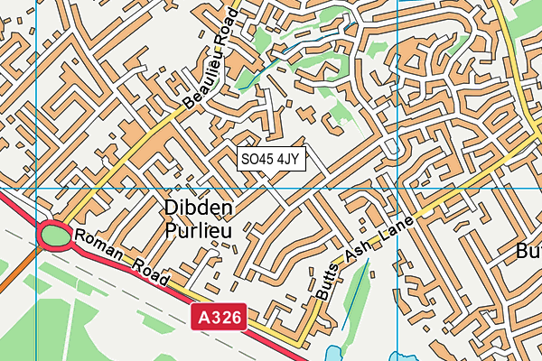 SO45 4JY map - OS VectorMap District (Ordnance Survey)