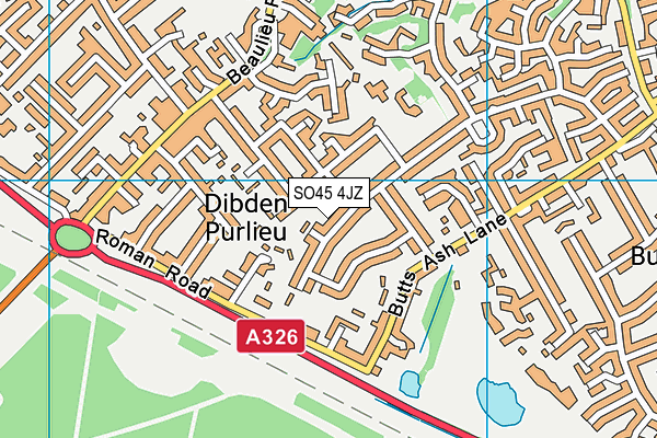 SO45 4JZ map - OS VectorMap District (Ordnance Survey)