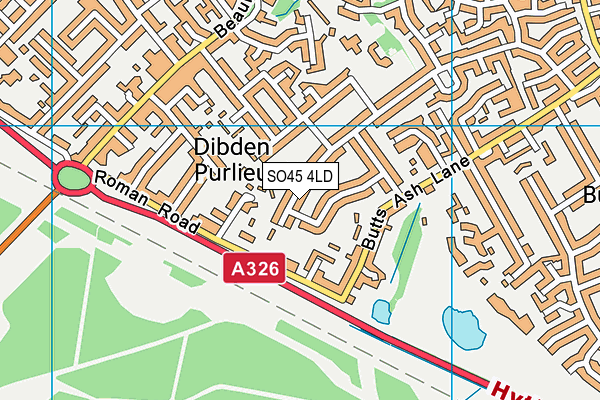 SO45 4LD map - OS VectorMap District (Ordnance Survey)