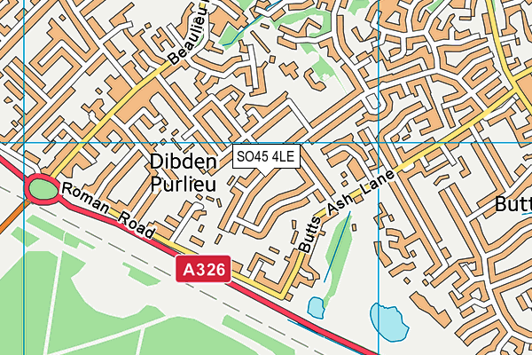 SO45 4LE map - OS VectorMap District (Ordnance Survey)