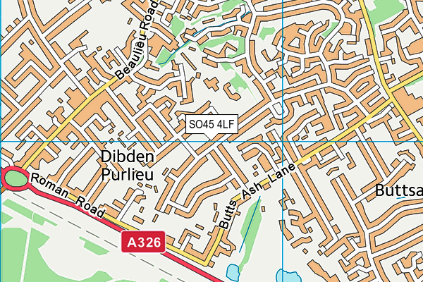 SO45 4LF map - OS VectorMap District (Ordnance Survey)