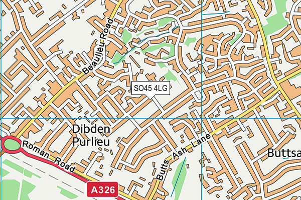 SO45 4LG map - OS VectorMap District (Ordnance Survey)