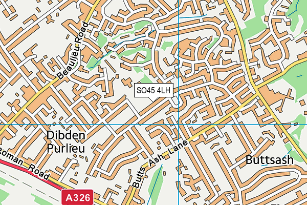 SO45 4LH map - OS VectorMap District (Ordnance Survey)