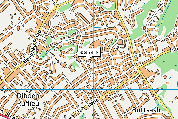 SO45 4LN map - OS VectorMap District (Ordnance Survey)