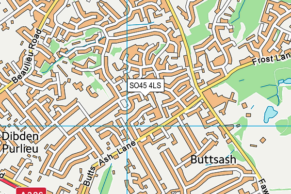SO45 4LS map - OS VectorMap District (Ordnance Survey)