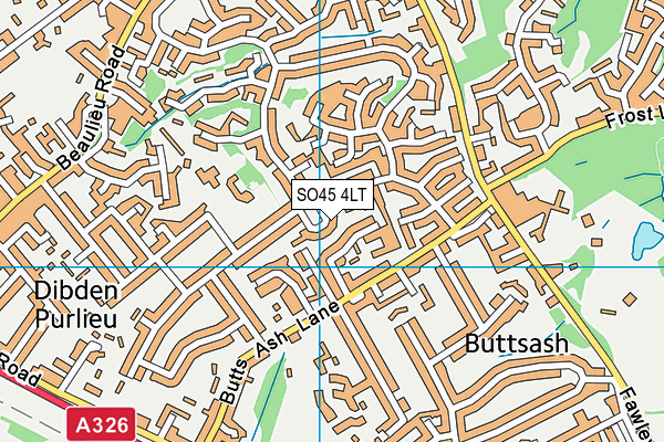SO45 4LT map - OS VectorMap District (Ordnance Survey)