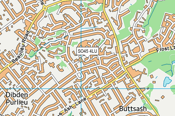 SO45 4LU map - OS VectorMap District (Ordnance Survey)
