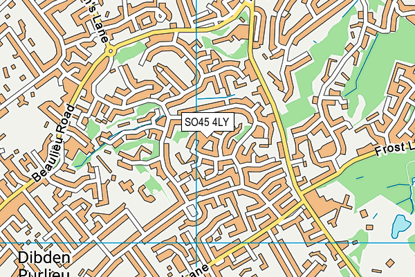 SO45 4LY map - OS VectorMap District (Ordnance Survey)
