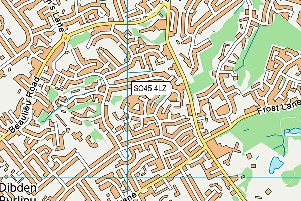 SO45 4LZ map - OS VectorMap District (Ordnance Survey)